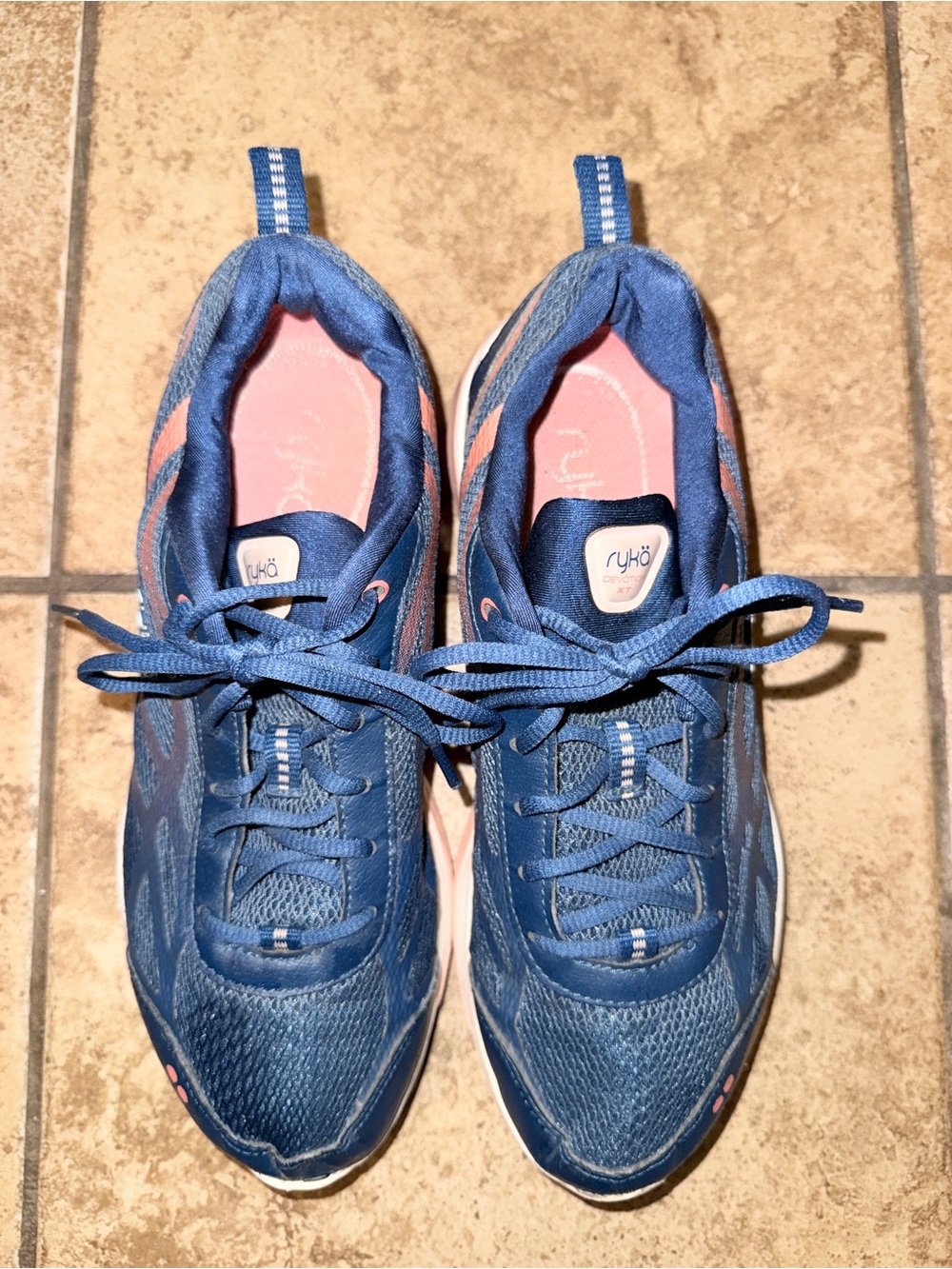 Ryka Blue and Pink Women's Athletic Walking Sneakers